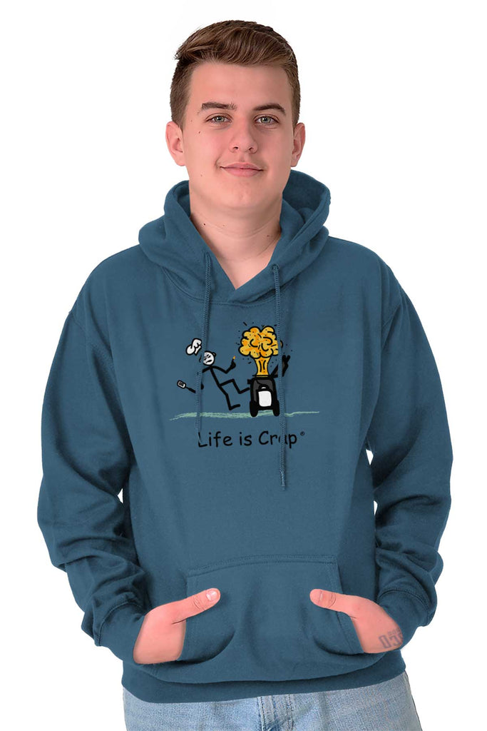 BBQ Explode Hoodie-Direct To Garment Print-Life Is Crap