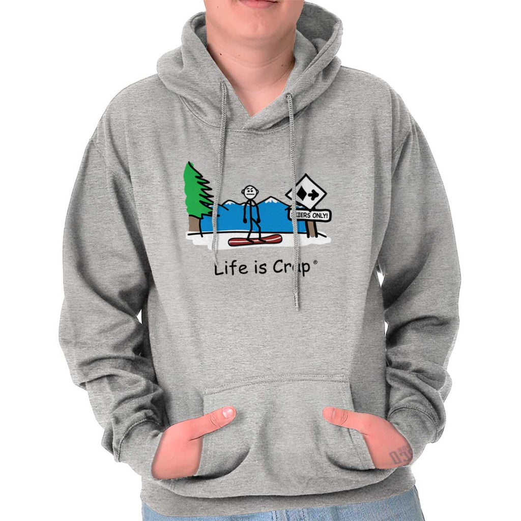 Snowboarder Funny Hoodie Life Is Crap - Main Image