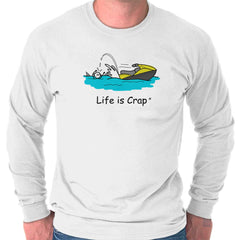 Jet Ski Long Sleeve Tee-Direct To Garment Print-Life Is Crap