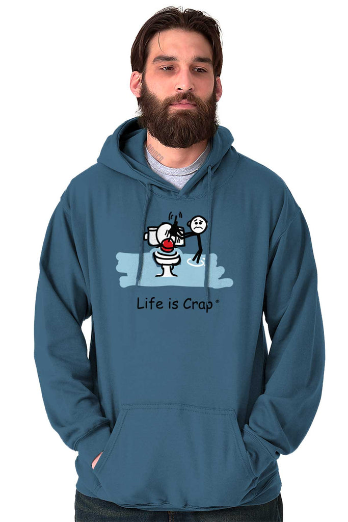 Toilet Plunger Hoodie-Direct To Garment Print-Life Is Crap