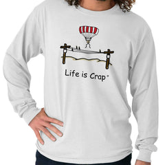 Parachute Powerline Long Sleeve Tee-Direct To Garment Print-Life Is Crap