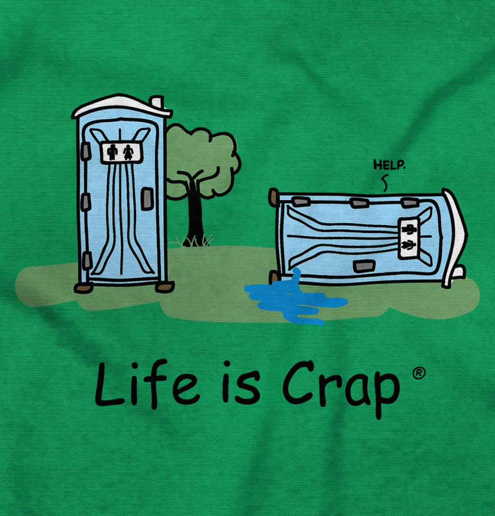 Porta Potty Tumble Long Sleeve Tee-Direct To Garment Print-Life Is Crap