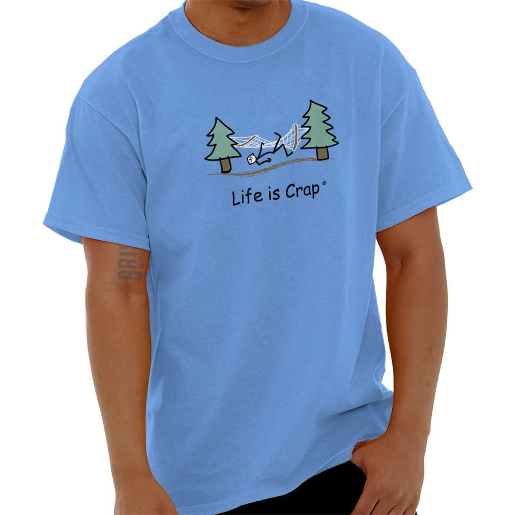 Hammock Fall T-Shirt-Direct To Garment Print-Life Is Crap