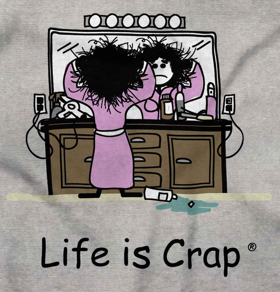 Bad Hair Day Hoodie-Direct To Garment Print-Life Is Crap